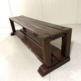 Large brutalist oak bench wall table 1900’s