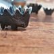 6 ashtrays hedgehog vintage