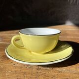 4 tasses à café KG Lunéville jaune
