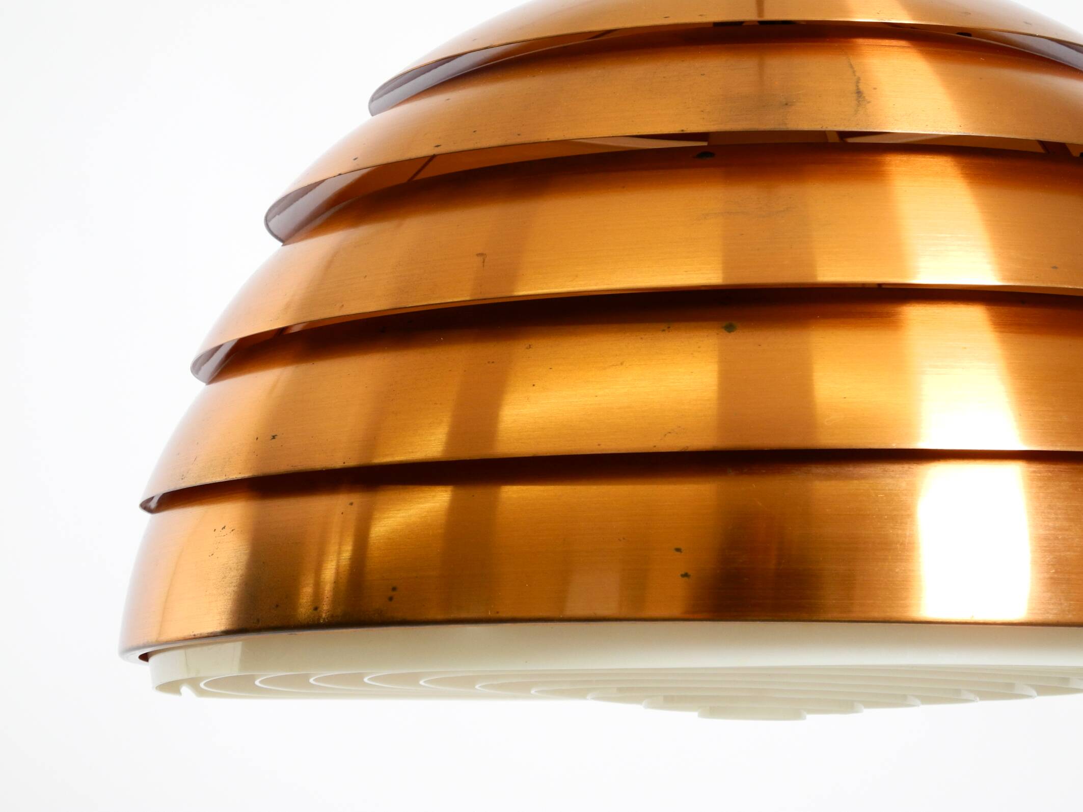 Original 1960s copper slat pendant lamp by Hans-Agne Jakobsson for Markaryd