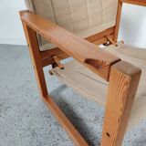 Paire de fauteuils "safari" en pin par Karin Mobring années 80