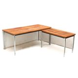Vintage rosewood corner desk by Nipu made in the 1960s