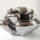 Vintage Vase • Alien • Chrome Ceramic • Post Space Age • 1980
