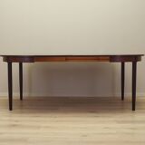 Table ronde en palissandre, design danois, années 1970, production : Danemark
