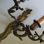 Pair of Louis XV bronze wall lamps