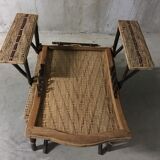 Lounge chair 60s rattan