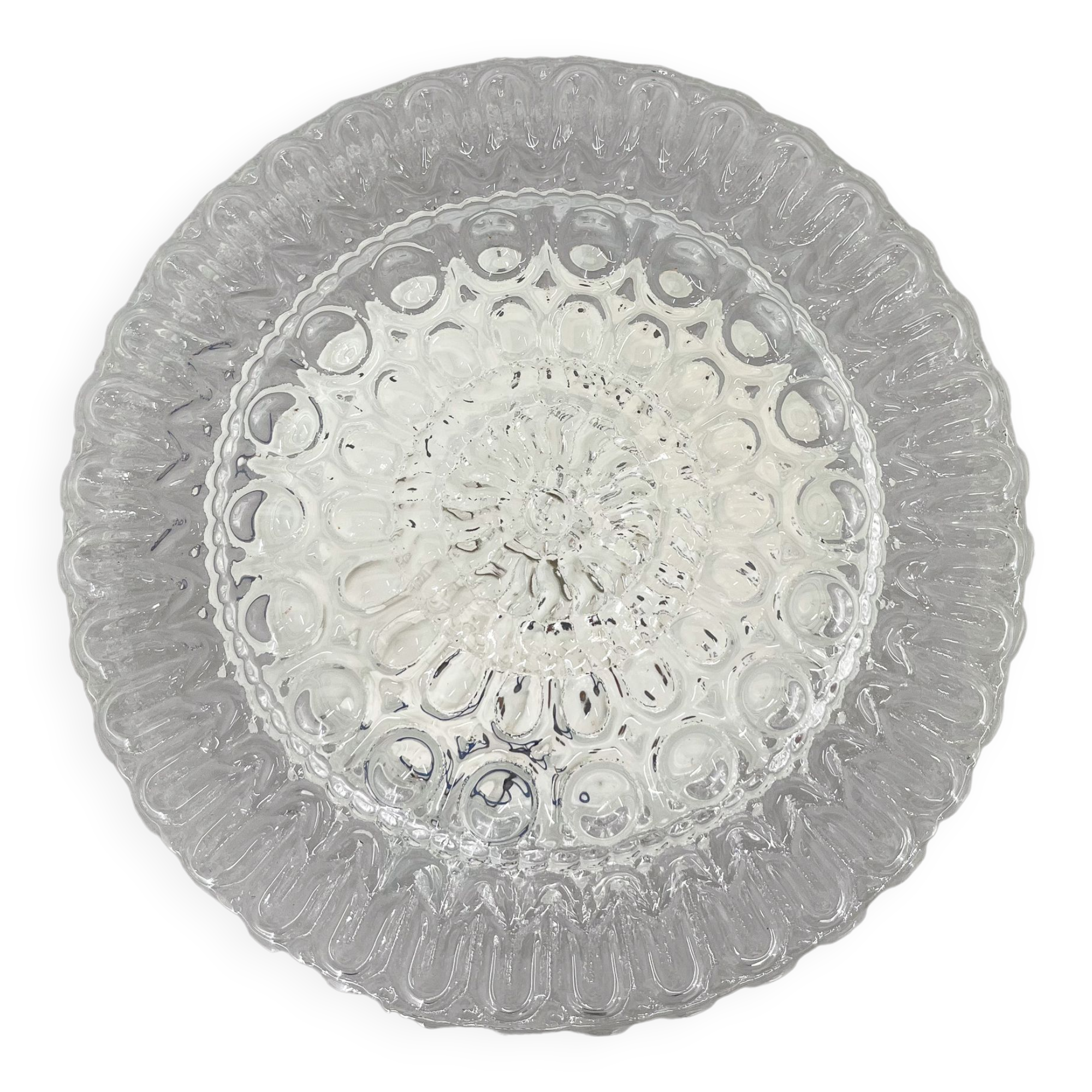 Mid-century round flush mount or wall light, 1970