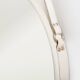 Jacques Adnet original cream leather mirror from around 1940.