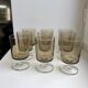 Set of 8 70s smoked glass wine glasses