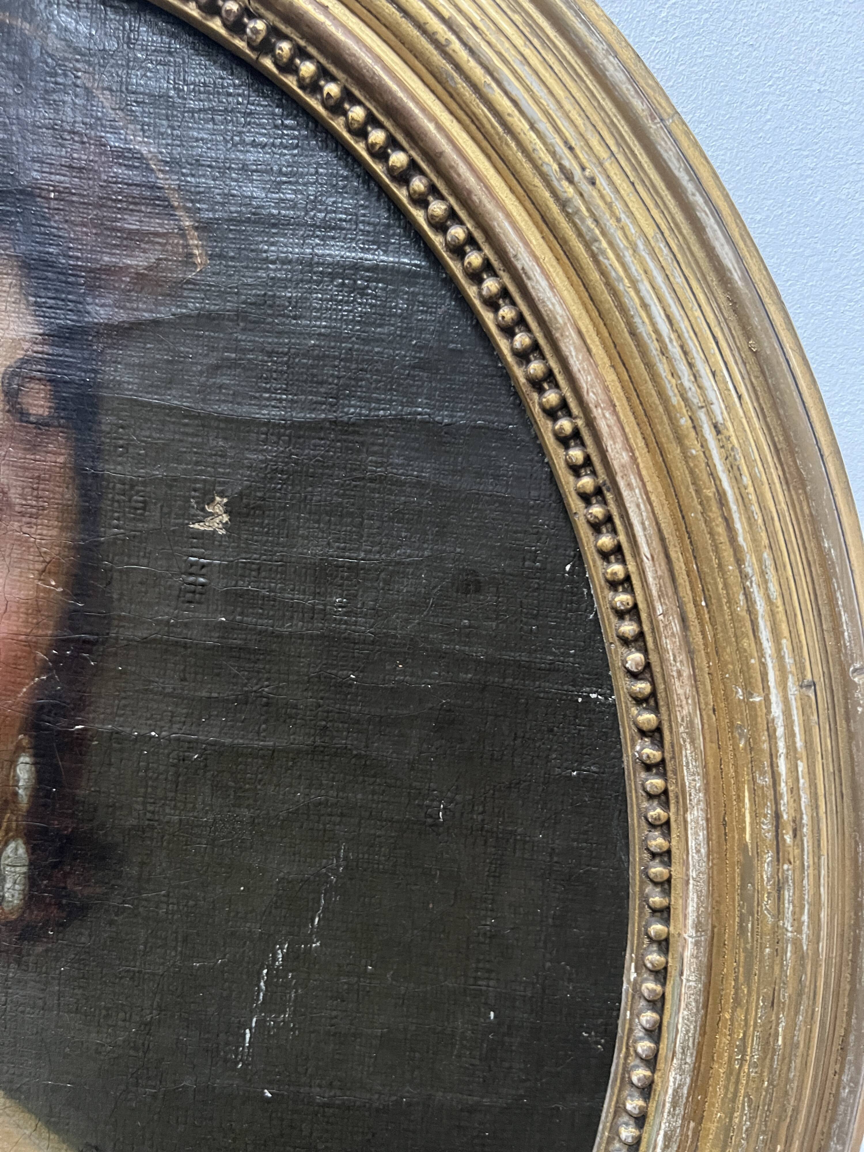 Oil on canvas "Bust of a Woman" 19th century