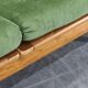 Danish Freestanding Teak Sofa in Green Corduroy, 1970s