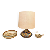 Ceramic table lamp, bow and candle holder by Noomi Backhausen for Søholm