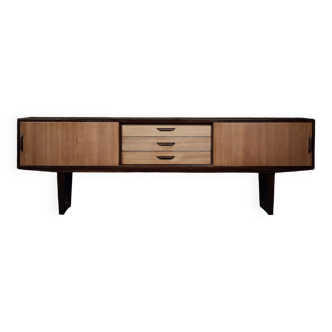 Mid-Century Danish Modern Exotic Wood Sideboard with Drawers, 1970s