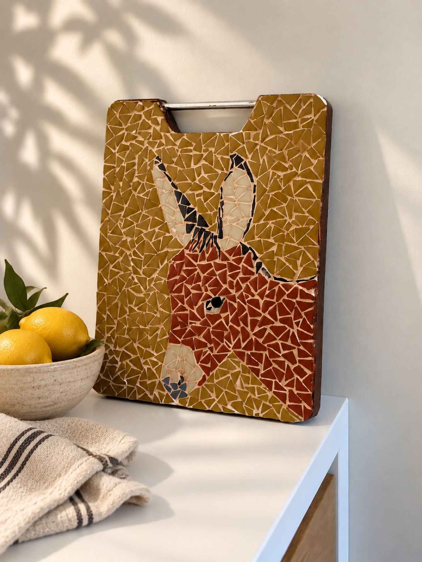 Vintage decorative mosaic chopping board