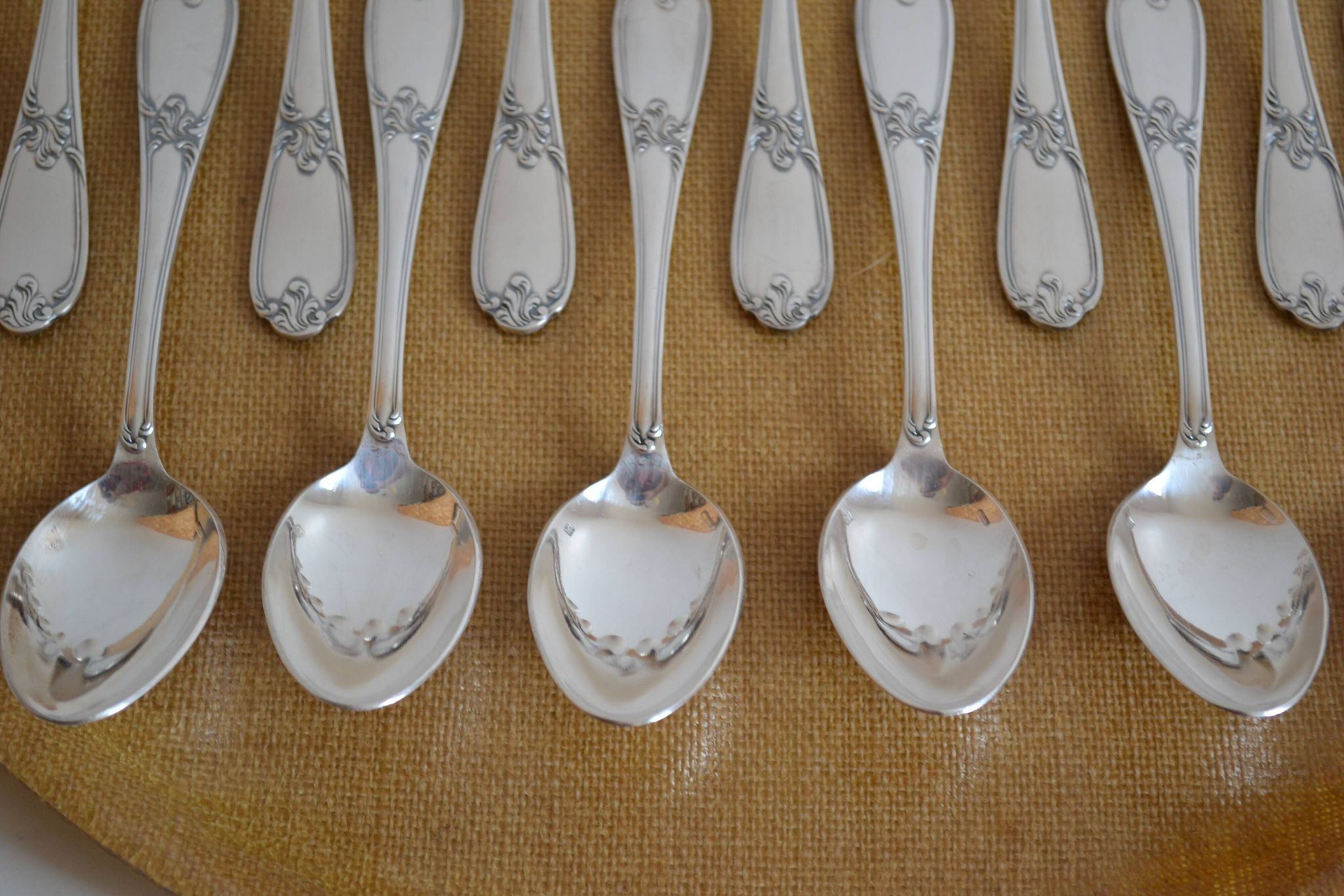 12 tablespoons metal argente orfevre frionnet francois