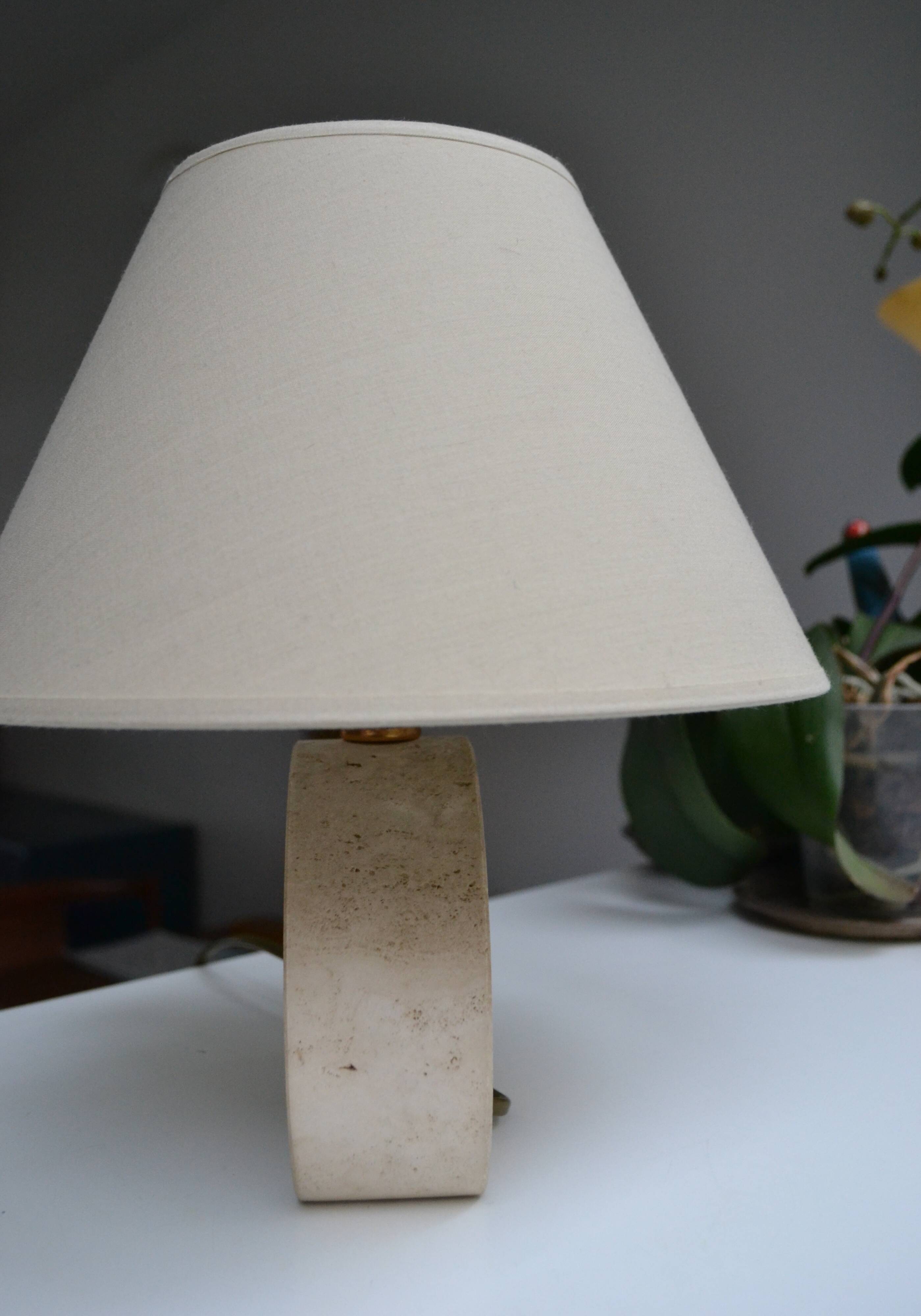 Travertine lamp Fratelli Manelli 60s/70s