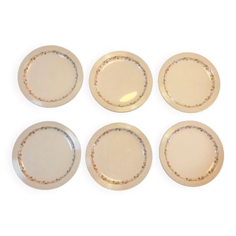 6 Longwy dessert plates Betty model