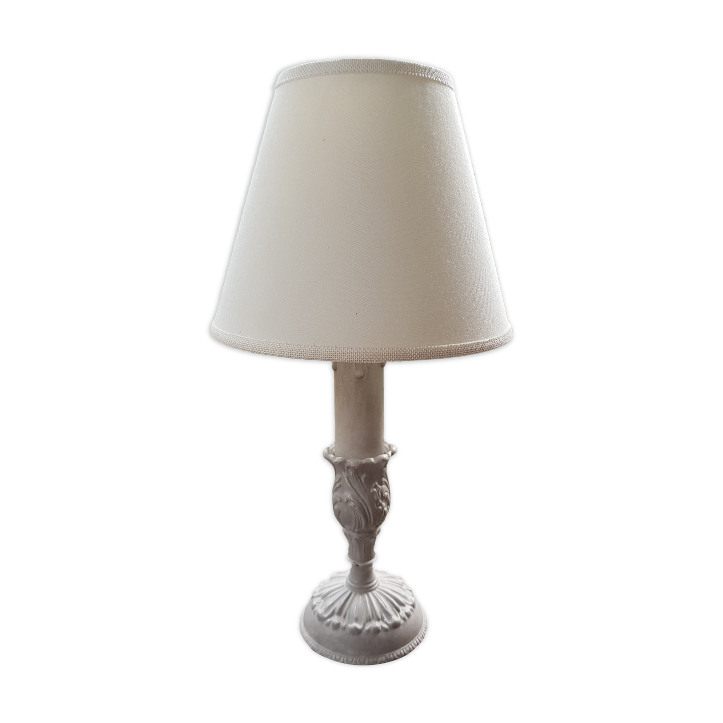 Bedside lamp patinated foot