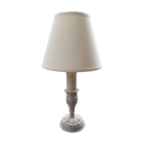Lampe de chevet pied patiné