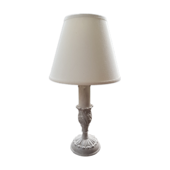 Lampe de chevet pied patiné