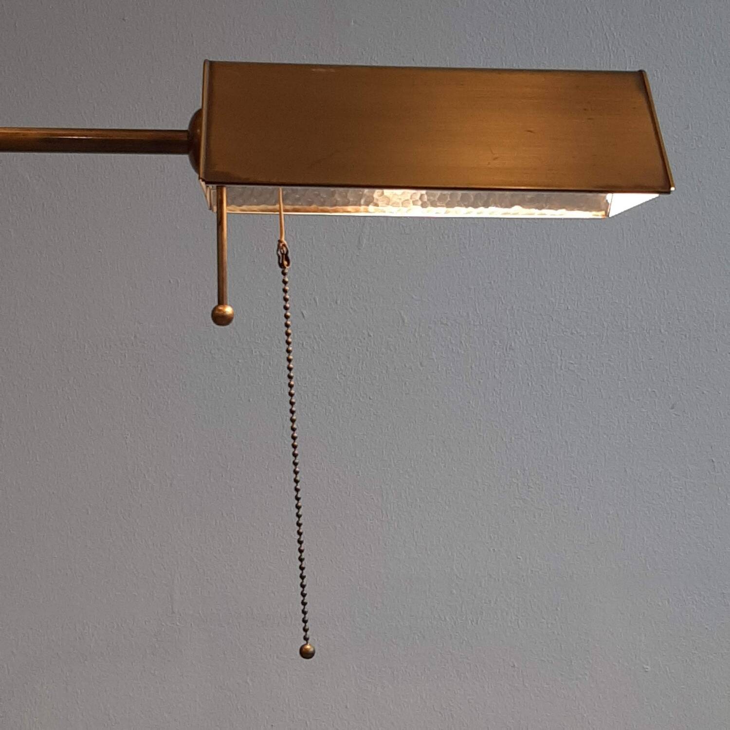 Vintage brass reading floor lamp