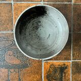 Large bowl in Loir stoneware, enamelled and signed by Chantal and Thierry Robert, 1960/1970