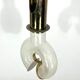 Mid-century modern brass and pulegoso chandelier by Carlo Nason
