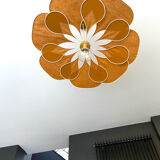 Floral suspension linen and rattan