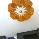 Suspension florale lin et rotin