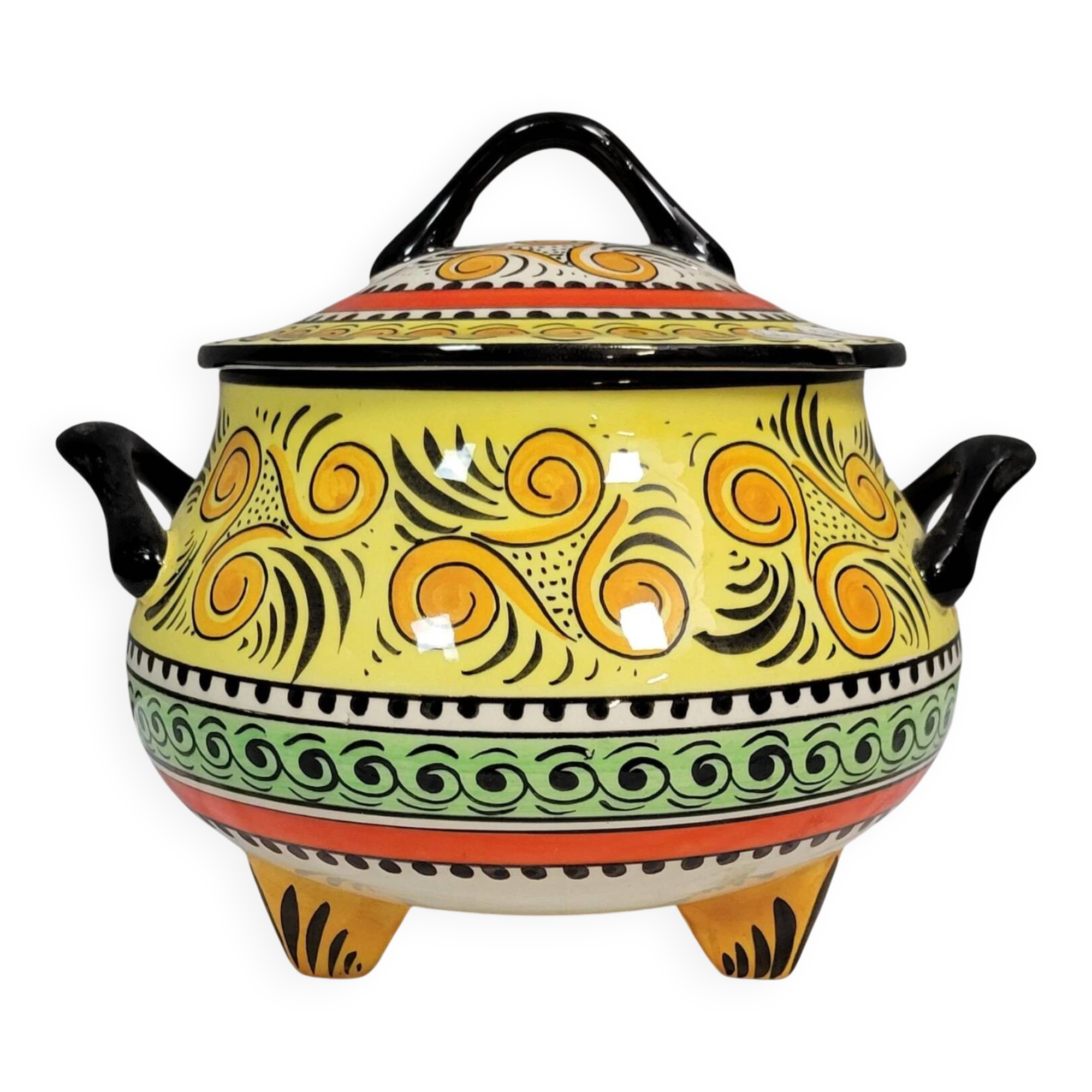 Mont Saint Michel pottery by Breitz: ceramic soup tureen 1960