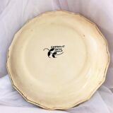 Decorative plate earthenware from Salins France decoration Basket