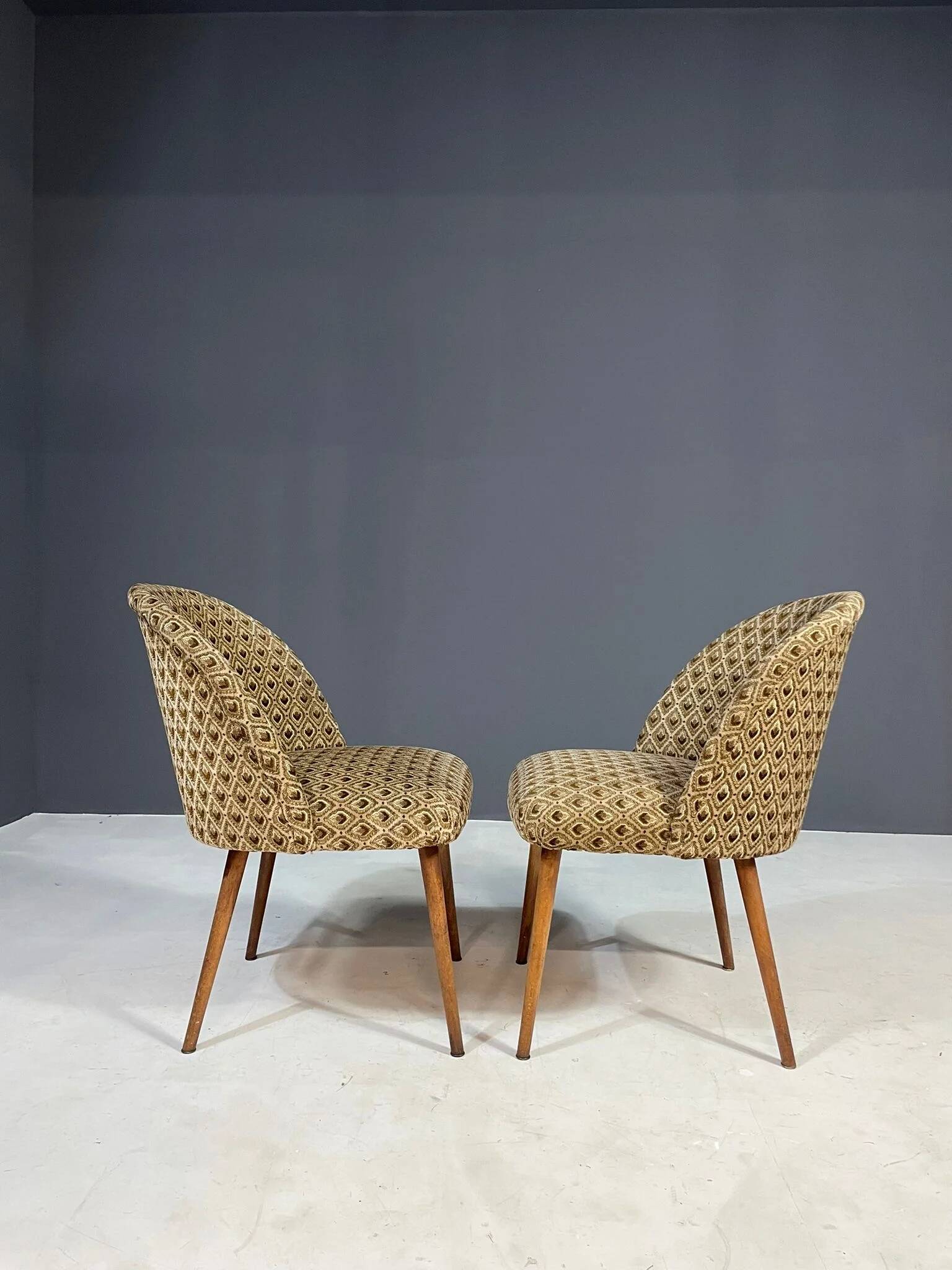 Pair of retro armchairs, Czechoslovakia 1960s