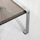 Vintage coffee table in chromed metal and glass, France 1970