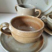 Vintage stoneware brunch set from the Marais region, country decor