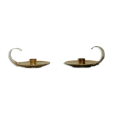 Pair of Swedish mid-century candlestick holders by Skutuna