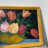 Large flower bouquet painting