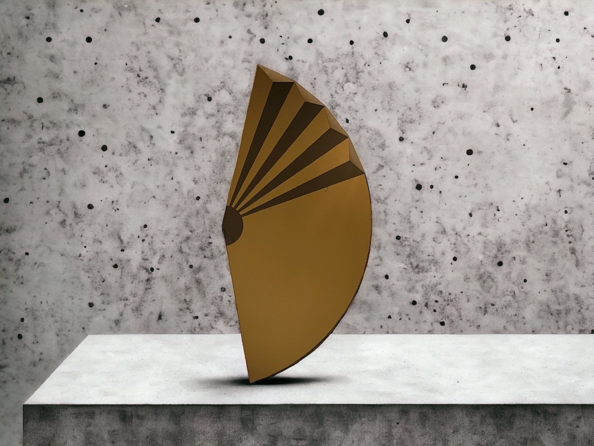 Miroir mural exclusif 'Ventaglio' de Giuseppe Raimondi pour Cristal Art Torino, années 80