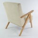 Fauteuil kompas velours côtelé crème