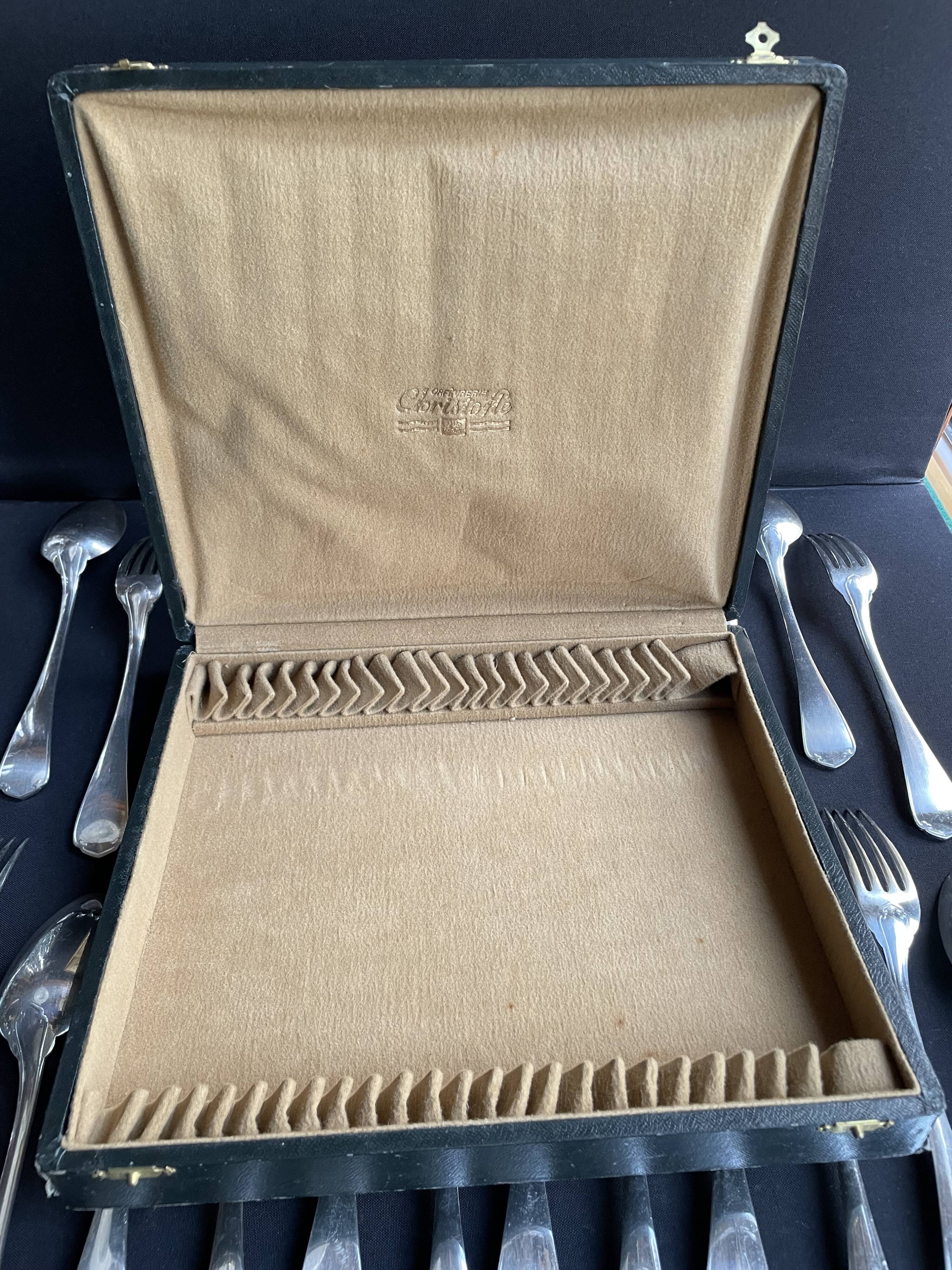 12 Christofle table forks and 12 spoons