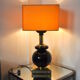 Table lamp ceramic 70s Lumica