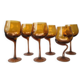 Vintage footed glasses