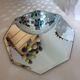 Octagonal bevelled tabletop mirror