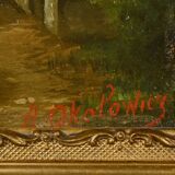 Oil on Canvas “The Mill” by N. Okolowicz – Early 20th Century