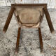 Chaise ancienne art déco bois sculpté & assise cannée vintage #e095