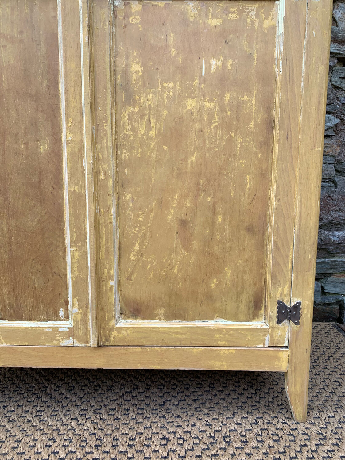 Parisian wardrobe in patinated wood
