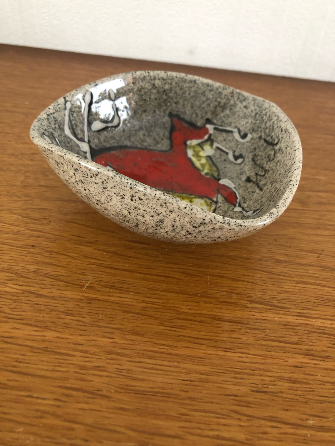 Vide-poche en faience signé Gegel année 60