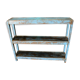 Blue shelf furniture high narrow old teak wood