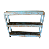 Blue shelf furniture high narrow old teak wood