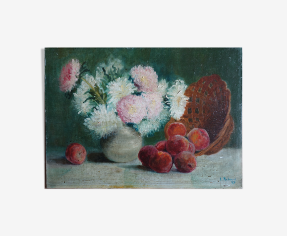 Huile sur toile - nature morte