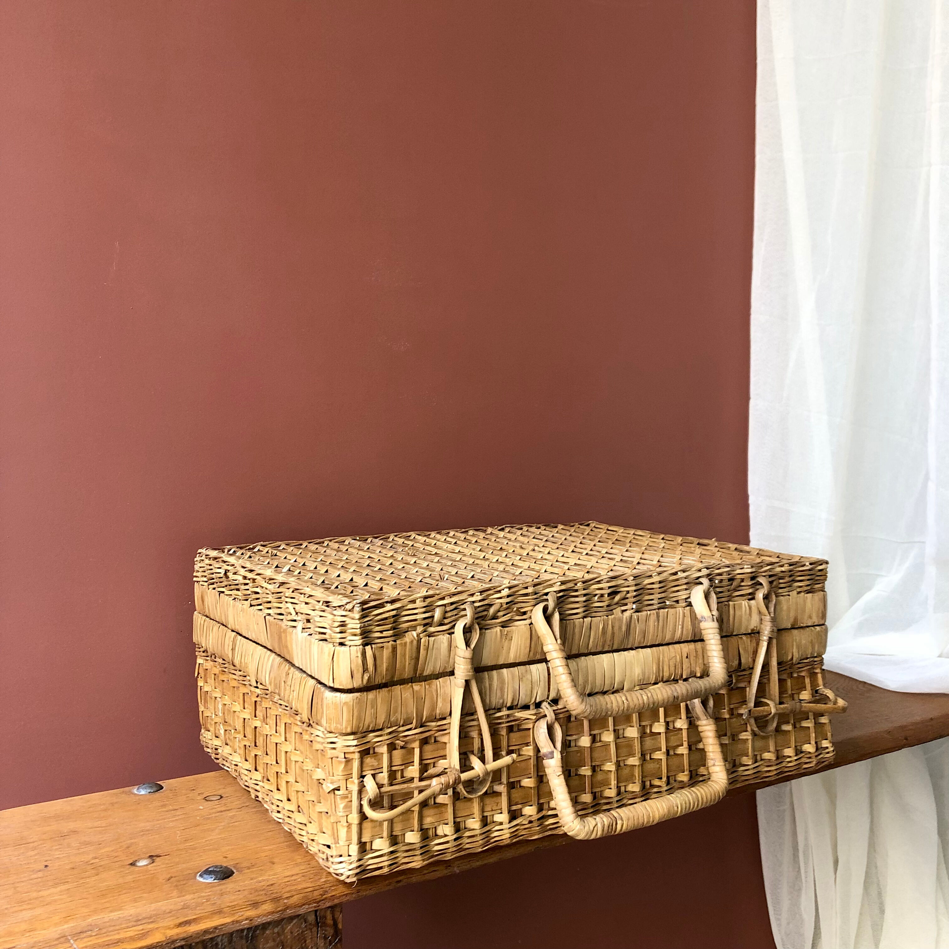 Wicker suitcase